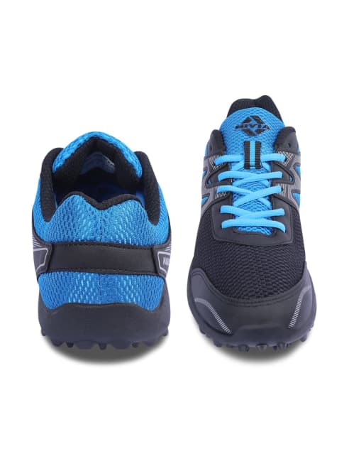 Nivia men's marathon mesh pu blue and black running deals shoes