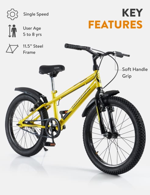 Shop for Kids Cycle Steel Single Speed 20 inch Yellow Ideal For