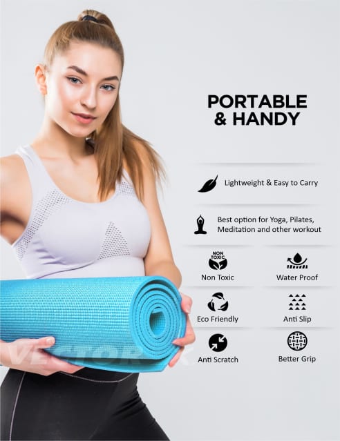 Buy Textured Anti Skid Yoga Mat (Green) at 36% OFF Online