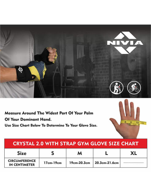 Nivia crystal gym best sale gloves