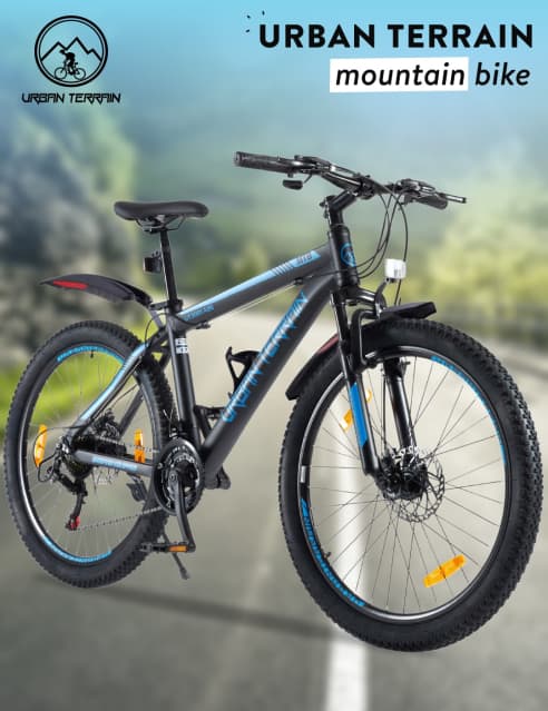 Shop for UT3001A26 Mountain Bike Alloy 21 Speed Cycle Shimano Gear 26 inch Tyre Black With Front Suspension Double Wall Rim and Dual Disc Brakes Ideal For 5 ft to 5.7 ft Free Trainer Sessions and Cycl...