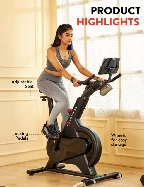 Fitplus power advanced stationary hot sale fitness exercise spin bike