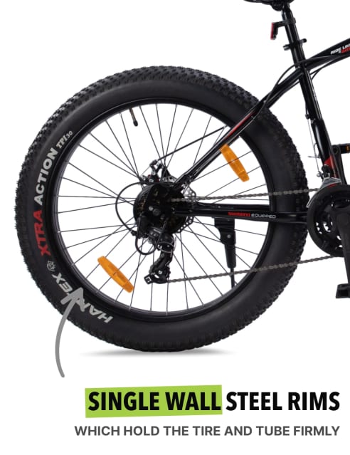 26 inch trainer tyre clearance