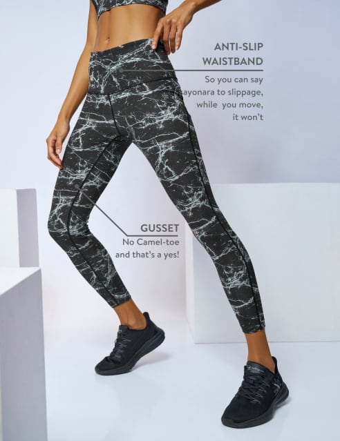 Gymshark Marble Print High-waist Joggers Size Medium
