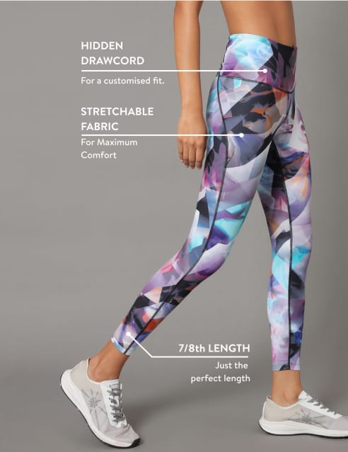 Buy Cultsport Absolute Fit Marble Print Polyester Tights online