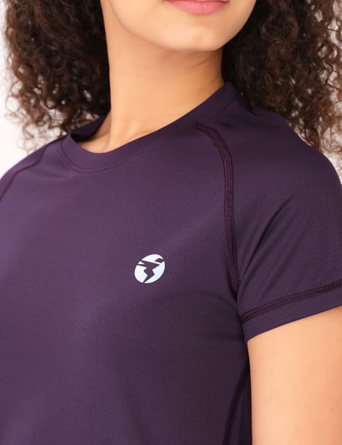 【NONCODE】Pers halter neck slit T-shirt Buy Technosport Women Crew Neck Half Sleeve T-Shirt Womens T