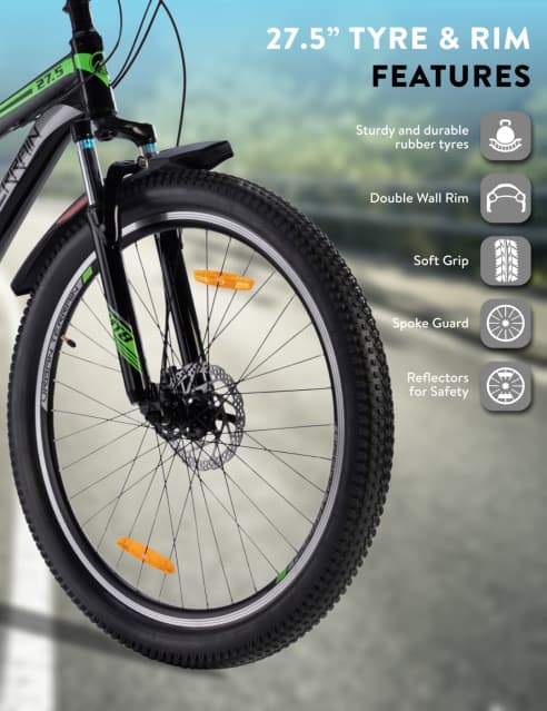 Shop for UT3001A27.5 Mountain Bike Alloy 21 Speed Shimano Gear 27.5 inch Tyre Black With Front Suspension Double Wall Rim and Dual Disc Brakes Ideal For 5.2 ft to 6 ft Free