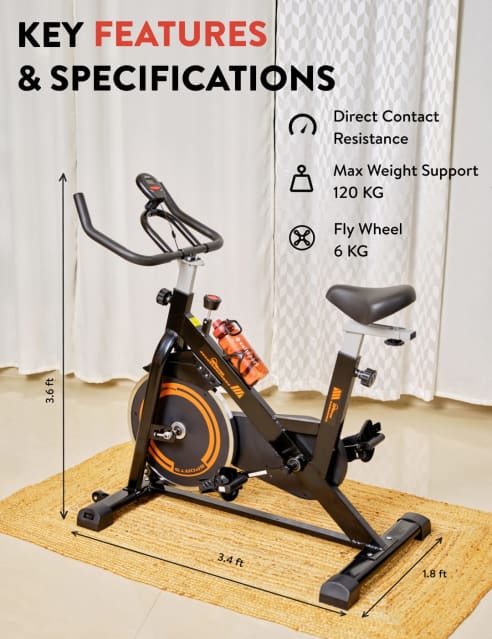 Exercise bike deals max weight 120kg