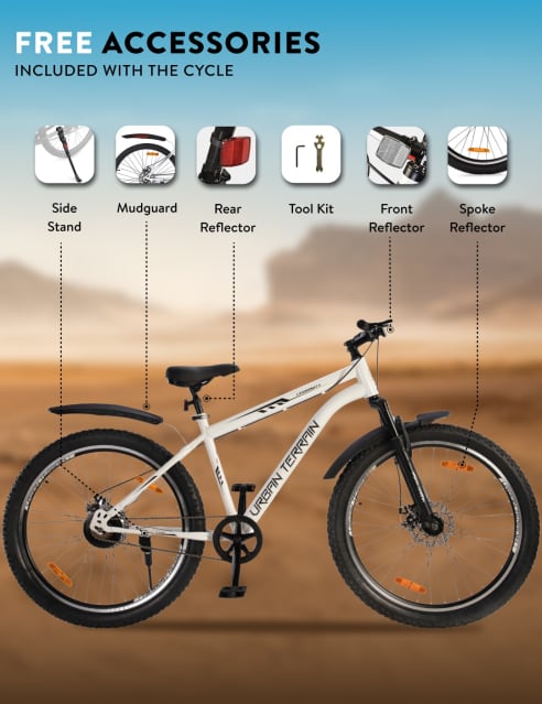 Buy BOLT UT5000S27.5 White Steel mtb Disc Brakes 27.5 T Mountain Cycle Single Speed Cultsport