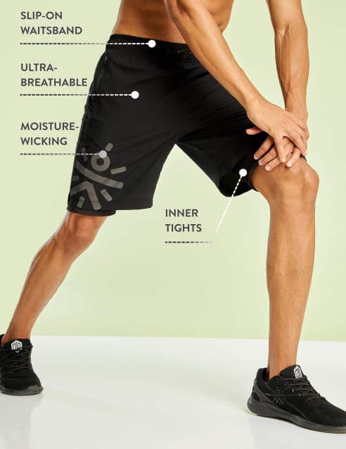 CULTSPORT Running Shorts with Inner Tights, Slip-On