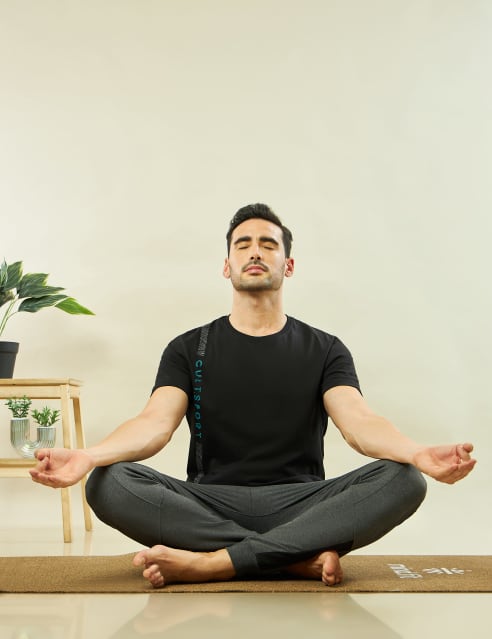 Shop for Placement Print Yoga T shirt Men t shirts Online in India Cultsport