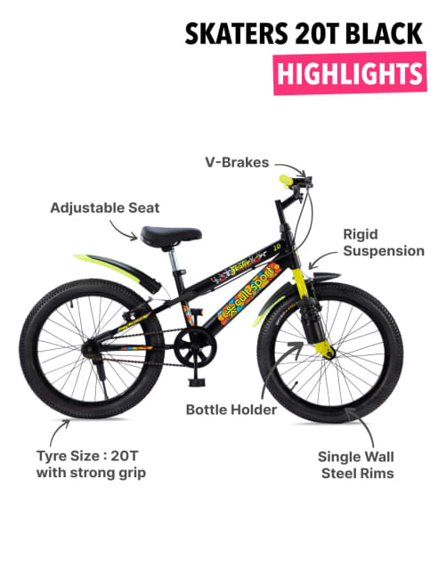 Shop for Skater20TBlack Steel Kids Bike Single Speed Free
