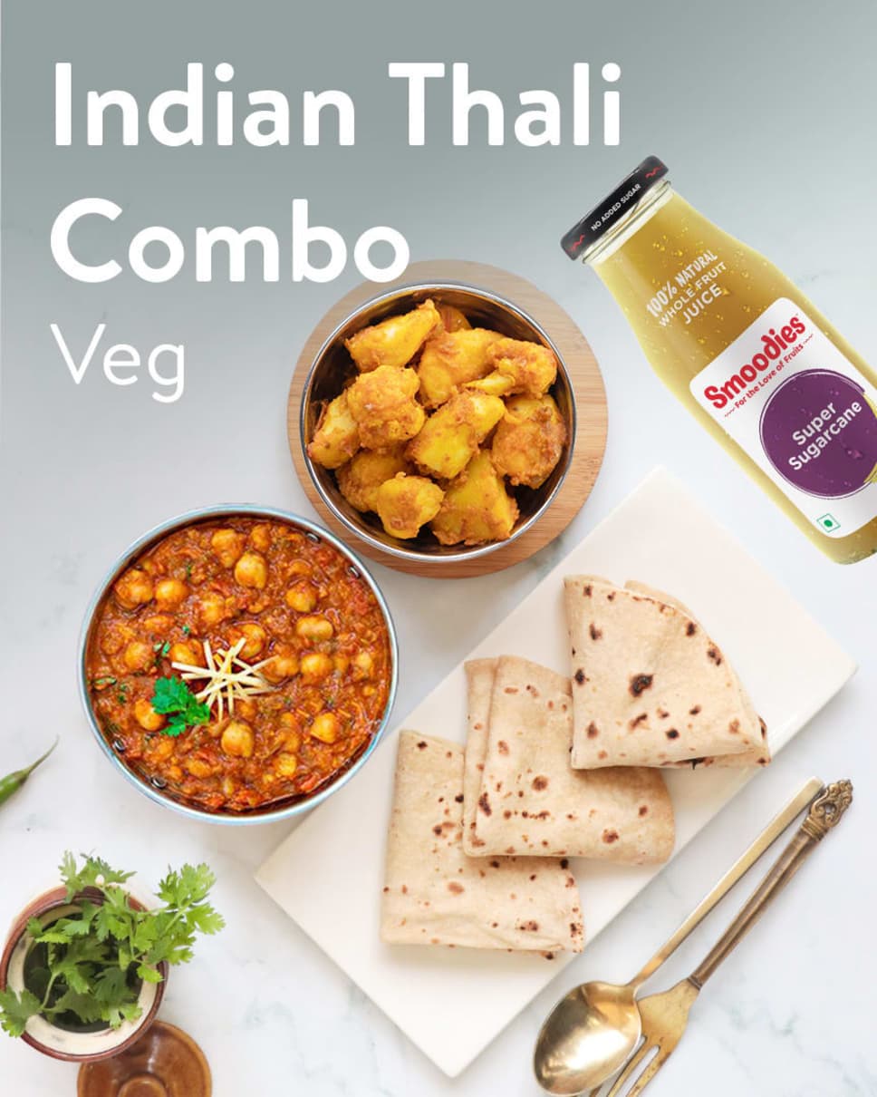 Indian Thali Combo Veg Homely Meals Subscription at Eat.fit