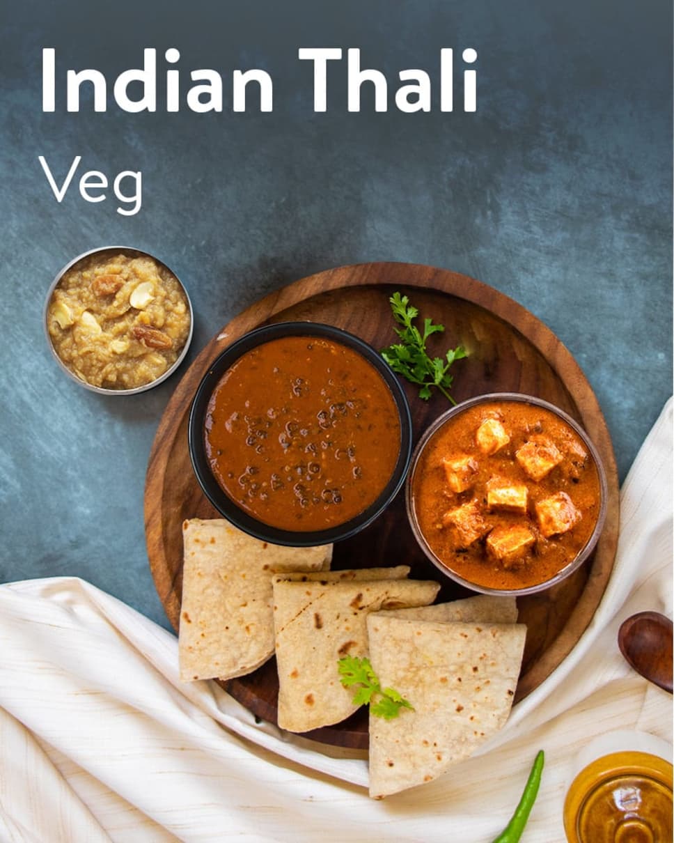 Indian Thali Veg Homely Meals Subscription at Eat.fit