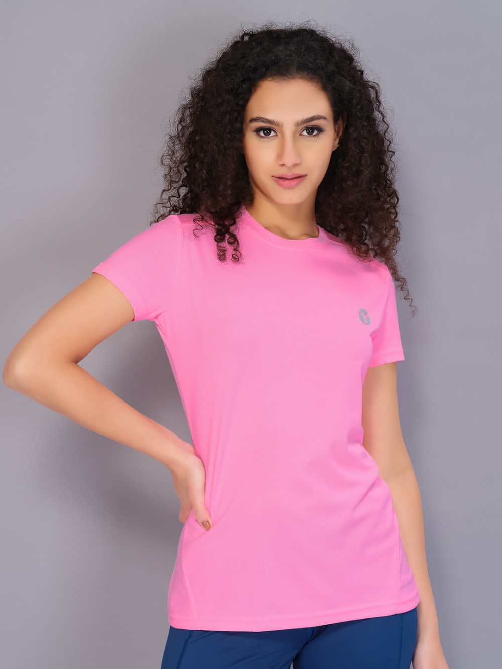 Buy Technosport Women's Active Odour Free Crew Neck Half Sleeve T-Shirt