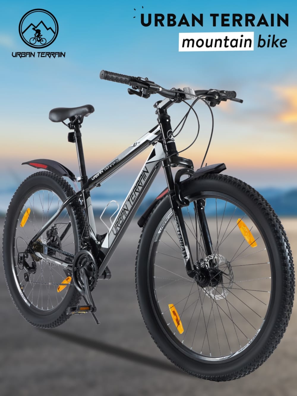 Shop for UT1000 Mountain Bike Steel 21 Speed Cycle Shimano Gear 27.5 inch Tyre Black With Front Suspension Double Wall Rim and Dual Disc Brakes Ideal For 5.2 ft to 6 ft
