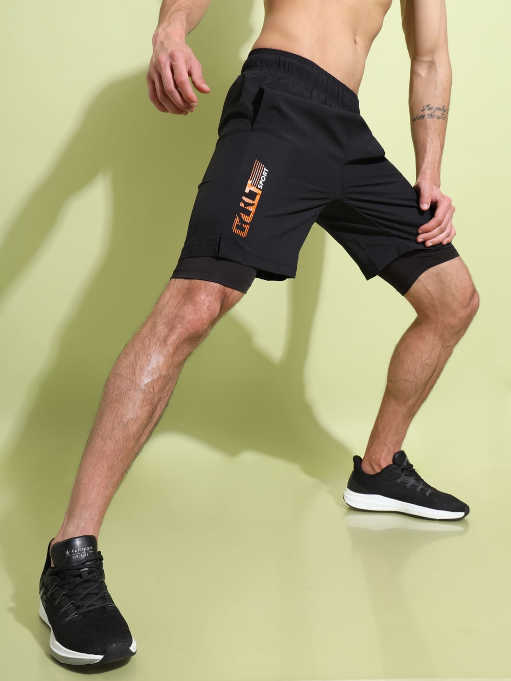 Buy Cultsport Mens Graphite Workout Shorts With Inner Tights & Cultsport  Merchandise Online